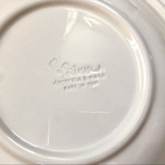 (Set of 4) La Primula Hand Painted Dinner Plates w/Green Bands Made in Italy - Picture 8 of 8